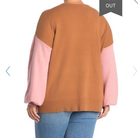 14th & Union V-Neck Color block Sweater - Picture 4 of 4